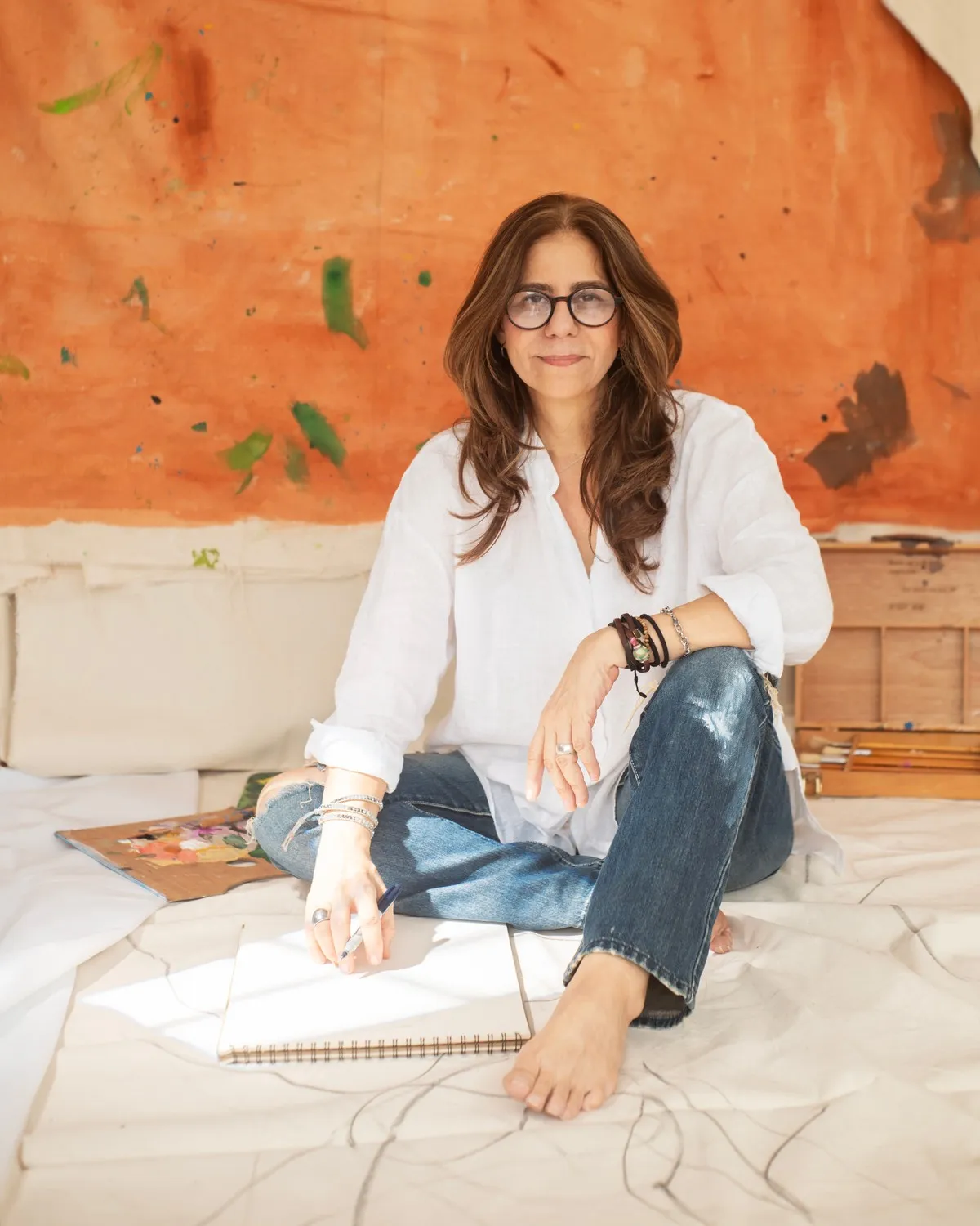 Elsa Basil in her studio